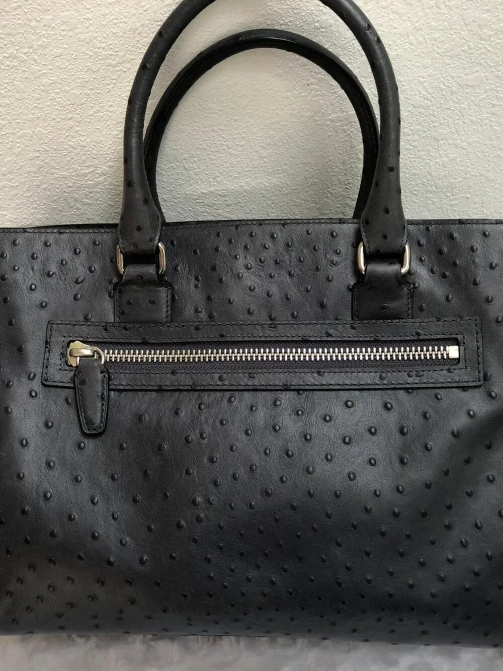 NWT COACH LEGACY PINNACLE LEIGHTON OSTRICH EMBOSSED CARRYALL - 23502 - Charcoal